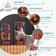 Diseño colgante optimiza el espacio de la jaula para mascotas pequeñas