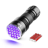Lepro Linterna UV con 21 LEDs para revelar manchas invisibles