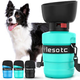 Lesotc botella agua perro dispensador portátil para paseos.