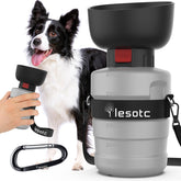 Lesotc botella de agua para perro en uso exterior, ideal para paseos.