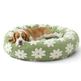LE SURE cama donut para perros grandes con funda lavable y comodidad envolvente.