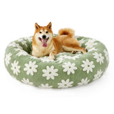 LE SURE cama donut XL para perros con funda lavable, descanso cómodo diario.