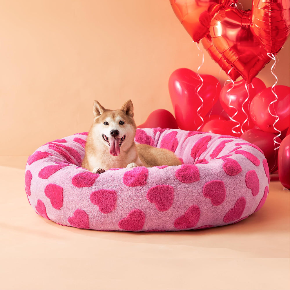 LE SURE cama-perro-donut-redonda-grande-36-pulgadas ideal para descanso cómodo