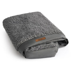 Funda LE SURE XL lavable para cama de perro, gris oscuro 44x32x3