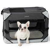 Lesure jaula plegable para perro con puertas y malla para ventilación y visibilidad