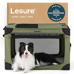 Lesure jaula para perro desplegable 36 pulgadas, ideal para viajes y seguridad.