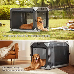 Lesure jaula para perros plegable con malla, ventilación y visibilidad.