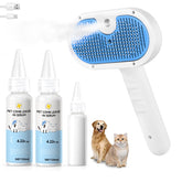 LetsFeed cepillo-vapor-perros-gatos 3 en 1 para desenredar y reducir pelo suelto.