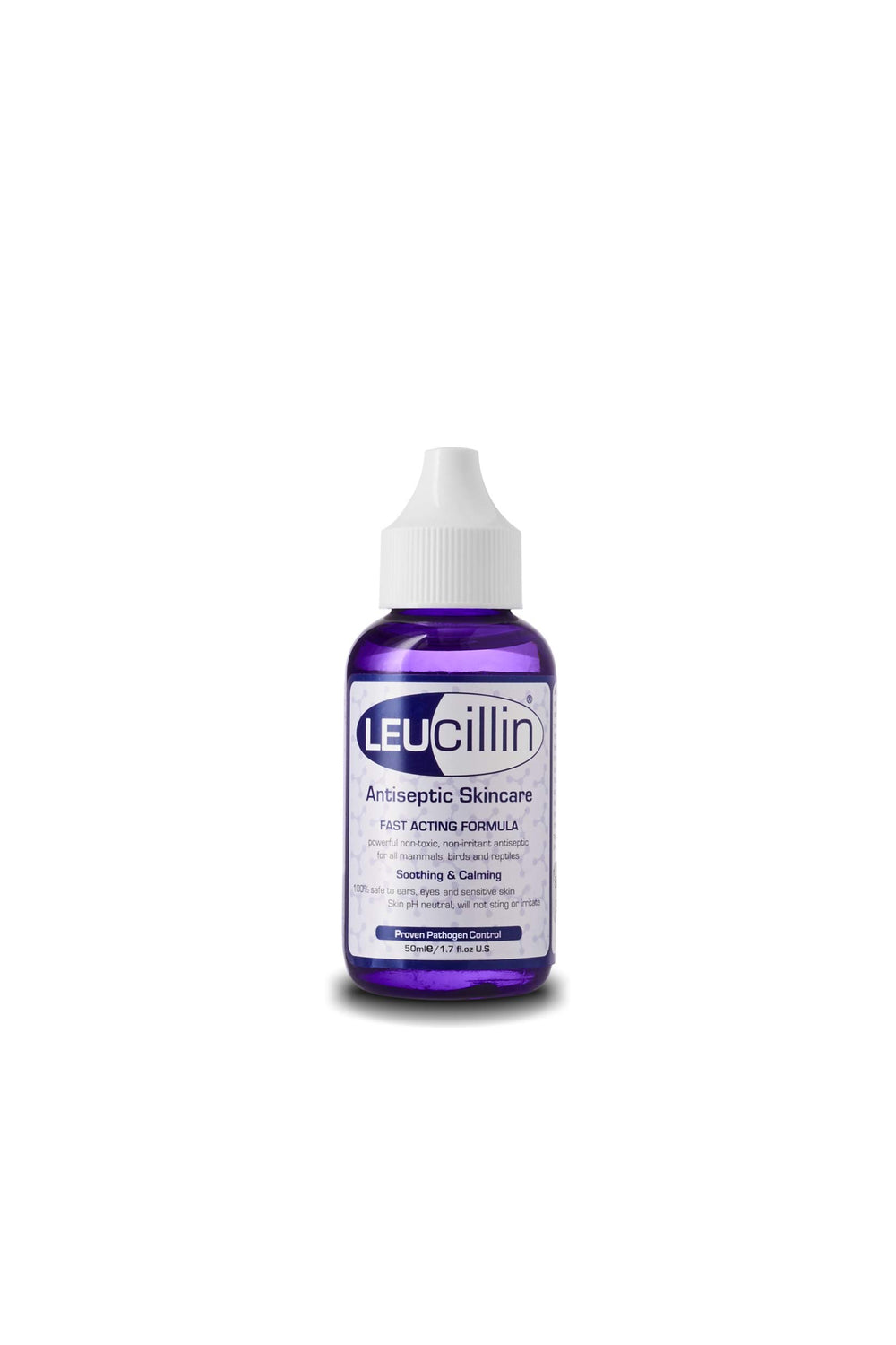Leucillin gotero natural para perros, facilita la aplicación en heridas.