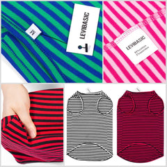Detalle de tejido suave y elástico de la camiseta LEVIBASIC para perros.