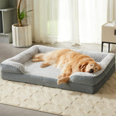 LEXTRO Cama ortopédica para perros extragrandes con espuma en panal, soporte para articulaciones.