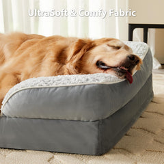 LEXTRO Cama ortopédica para perro grande con funda desmontable impermeable facilita la limpieza
