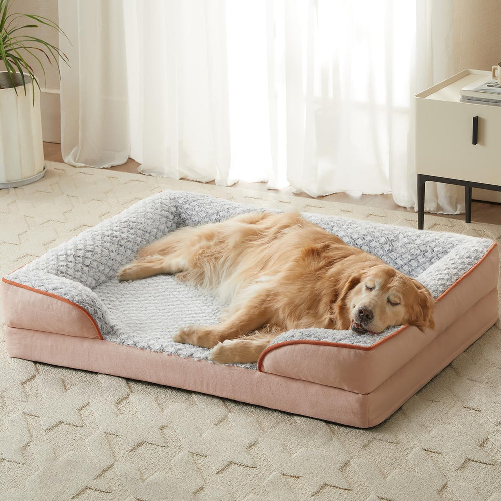 La cama ortopédica LEXTRO ofrece soporte uniforme para perros grandes, ideal para descanso diario.