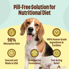 Licks Pill Free etiqueta clara con beneficios del suplemento para perros