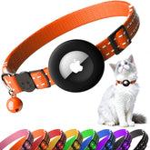 Collar LIEVUIKEN con localizador de Apple, vista frontal para localizar al gato.