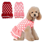 LIEVUIKEN suéter para perro con corazón rosa, ideal para paseos con estilo