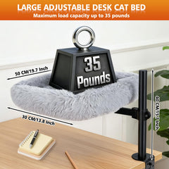 LifeIdeas cama gato escritorio ajuste altura: posición personalizada para mayor comodidad