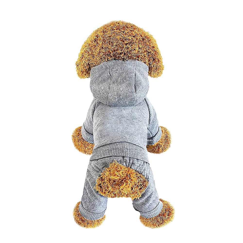 LifeWheel sudadera para perros con capucha, vista frontal, ideal para paseos fríos