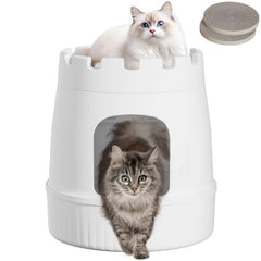 Lifewit castillo-gato casa con tabla rasca: entretenimiento y descanso en uno