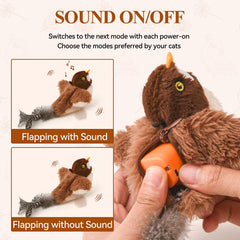Juguete Liflix para gatos con sonido apagable para mayor control del juego.