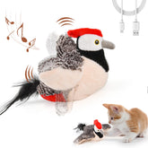 LIFLIX Pajaro interactivo con aleteo para juego activo del gato.