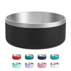 LIHOOOOM cuenco grande para perros de acero inoxidable, duradero para comida y agua.