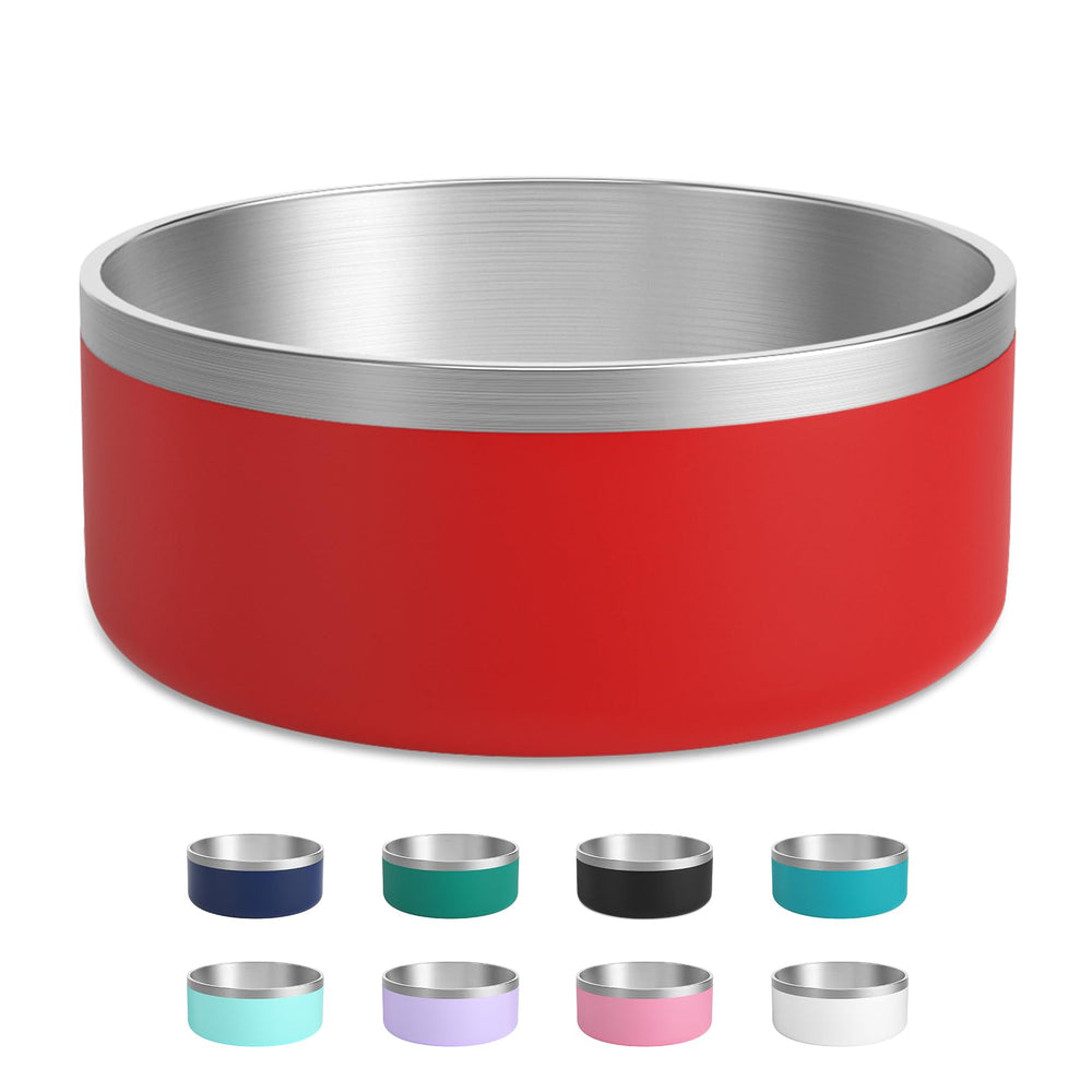 LIHOOOOM tazón de acero inoxidable para perros grandes, duradero y fácil de limpiar