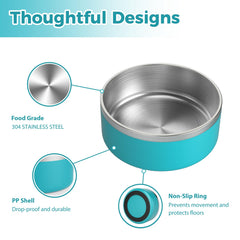 LIHOOOOM tazón para perros grandes, capacidad de 980 g de comida y 2200 ml de agua.