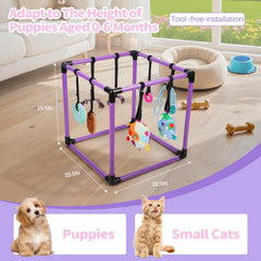Liitrton Puppy Play Gym, 8 juguetes colgantes, mejora la estimulación sensorial diaria.