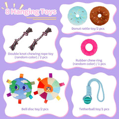 Liitrton Puppy Play Gym, cuerda elástica ajustable para mayor interacción con el cachorro.