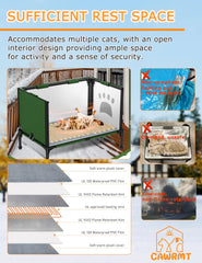 LiLadayd casa-gato-impermeable-exterior: refugio seco ante la lluvia.