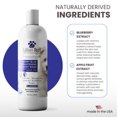 Cuidado facial y corporal Berry Blue con aroma vigorizante.