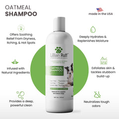 Lillian Ruff champú para perros aloe para piel sensible e hidratación.