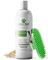 Lillian Ruff champú para perros con avena para calmar la irritación y hidratar la piel.
