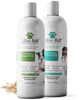 Lillian Ruff PRO Champú para perros en botella, limpia profundamente y deja el pelaje suave.
