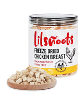 LILSNOOTS trozos de pollo deshidratado, recompensa sabrosa para entrenamiento diario.