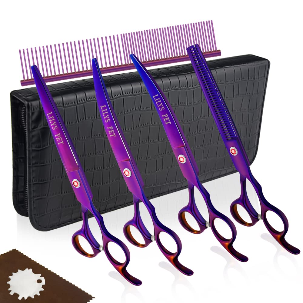 Tijeras Lilys Pet para corte de mascotas, 8-pulgadas, precisión profesional.