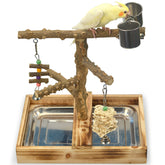 LIMIO juguete de madera para aves, parque de juego que estimula la exploración.