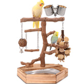 LIMIO parque de aves en madera de vid natural para periquitos.