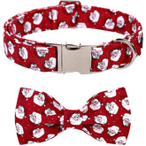 Collar Lionet Paws con lazo navideño para lucir elegante en la foto familiar.