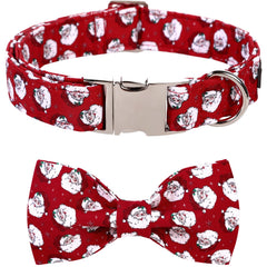 Collar Lionet Paws con lazo navideño para lucir elegante en la foto familiar.