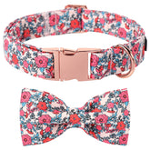 Collar Lionet Paws con flores rosa para paseos elegantes y fotos