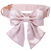 Lionet Paws collar de seda con lazo desmontable, elegante para eventos