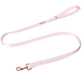 Lionet Paws correa para perro de seda rosa, ideal para paseos diarios.