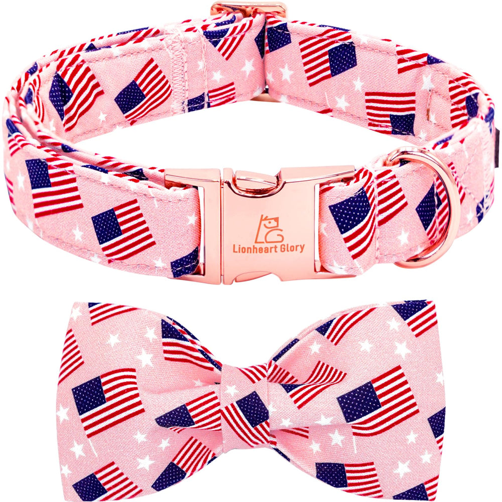 Collar Lionheart Glory con bandera americana, ideal para fiestas patrias.