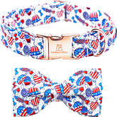 Collar Lionheart glory con bandera americana, ideal para fiestas y paseos patrióticos.