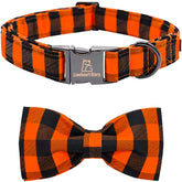 Lionheart glory collar con lazo plaid, vista frontal, destaca la personalidad de tu perro.