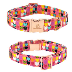 Collar Lionheart Glory con diseño de corazones, ajuste cómodo para todas las tallas