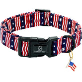 Collar Lionheart Glory con bandera estadounidense para 4 de julio, ideal para fiestas patrias.
