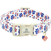 Collar Lionheart glory con bandera estadounidense para paseos festivos.